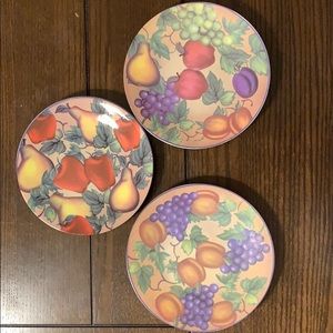 Decorative Fruit Plates NWOT